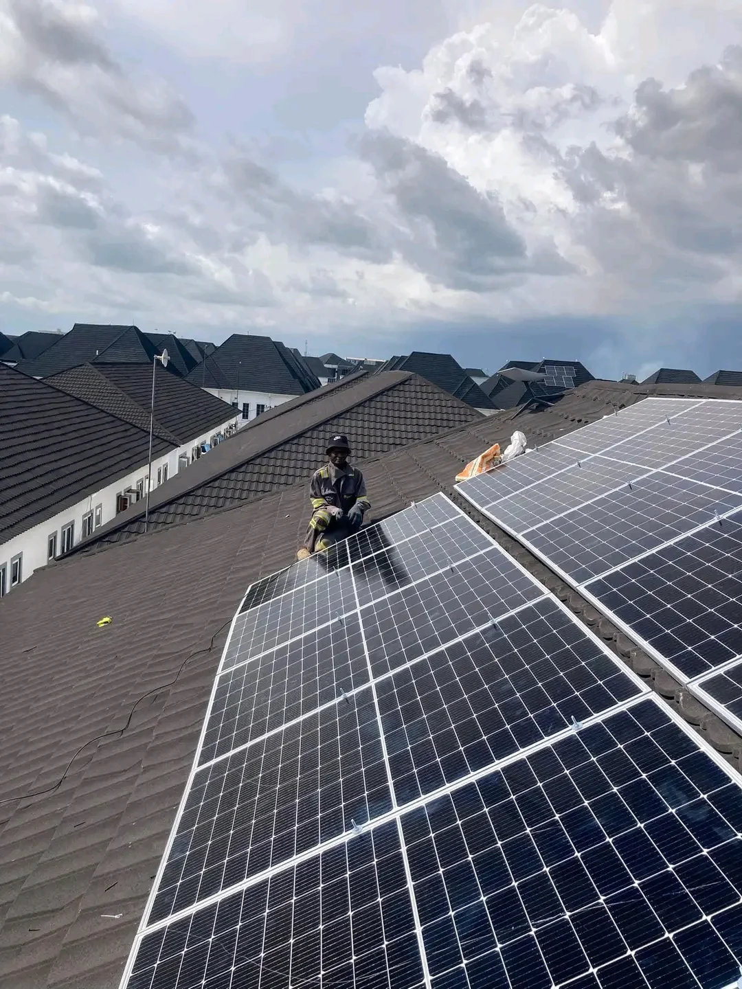 Rooftop Array Aerial View