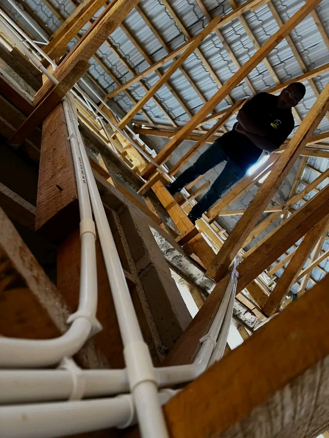Conduit Installation in Roof Truss