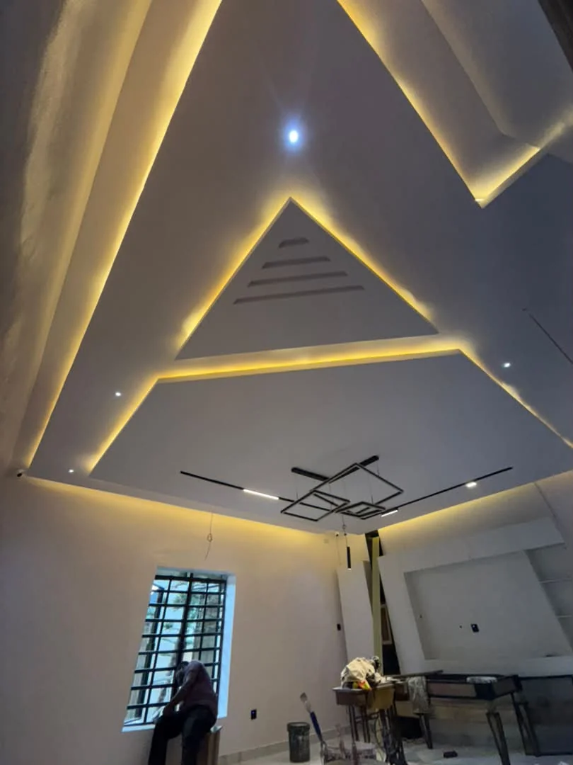 Geometric Triangle LED Ceiling