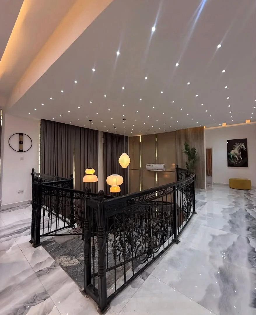 Starry Hallway with Pendant Drops